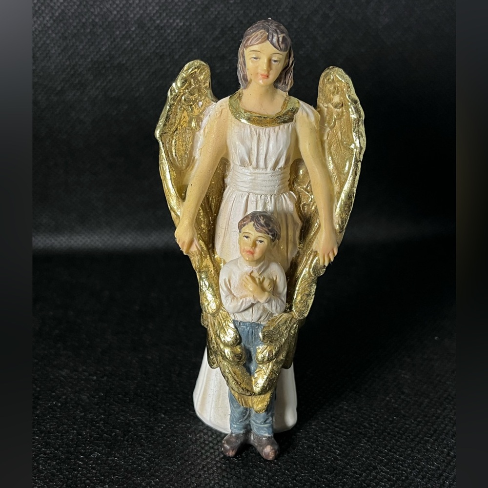 Guardian Angel with boy Patron Saint Statue